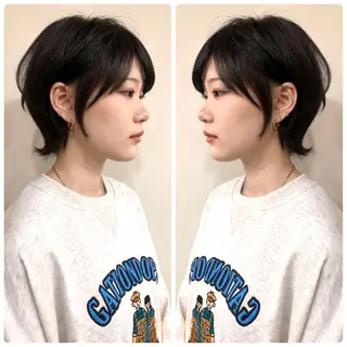 ショート カラー 京都大人女性ショート 徒歩1分/秋山のヘアスタイル