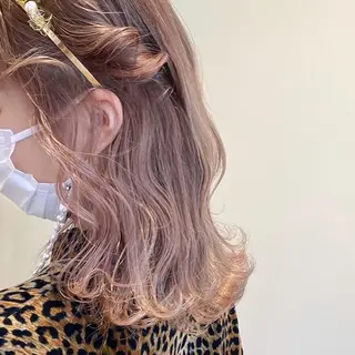 ミディアム カラー ヘアアレンジ メンズ キッズ 心斎橋美容室 Junのヘアスタイル