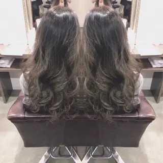 ロング カラー レイヤーカット匠 イソザキノリユキのヘアスタイル