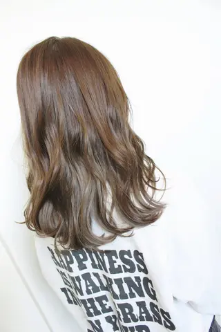 セミロング カラー 土居 正季のヘアスタイル