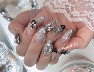 ネイル 23時まで❤︎韓国、 ワンホンネイルのネイルデザイン