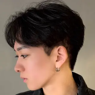 パーマ メンズ GO TODAY シェアサロン　原宿　Verno店所属・センターパート特化/ メンズカット/ヒロキのヘアスタイル