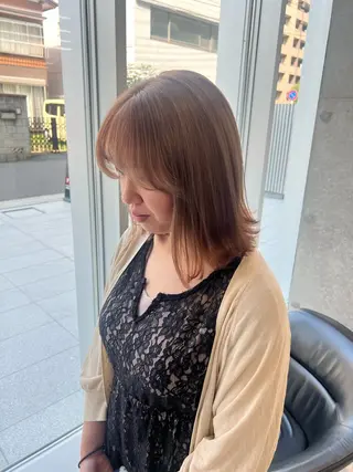 ミディアム カラー 吉沢遣人/レイヤー 艶カラー/パーマのヘアスタイル