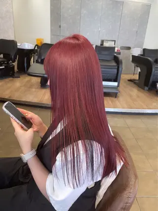 ロング カラー ハイトーンカラー / 美髪矯正/出口優斗のヘアスタイル