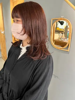 ミディアム カラー misch by urban所属・名駅🦢大人艶カラー 🪽カミヤアカネのヘアスタイル