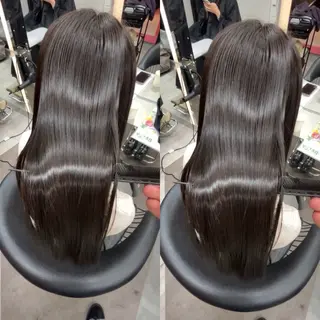 セミロング カラー 山崎/ボブ縮毛矯正 レイヤー髪質改善のヘアスタイル