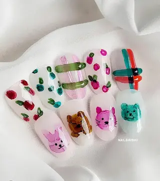ネイル 3dパーツ/流行り 👧shushu❤️のネイルデザイン