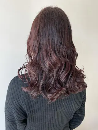 セミロング カラー 安藤 佑衣のヘアスタイル