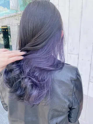 ロング カラー ヘアアレンジ 韓国レイヤーカット/ 儚げカラーチナツのヘアスタイル