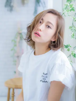 ミディアム カラー ヘアアレンジ ✨ハイクオリティ✨ 山本香也のヘアスタイル