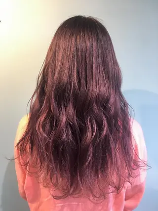 ロング カラー パーマ さかい なつみのヘアスタイル