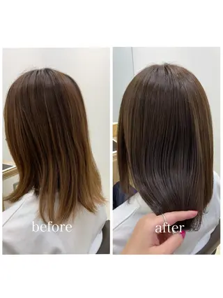 ミディアム カラー 寺崎 琴音のヘアスタイル