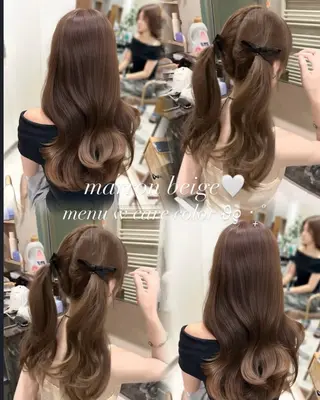 ロング ブリーチなしWカラー 🎀韓国ヘア/amiのヘアスタイル