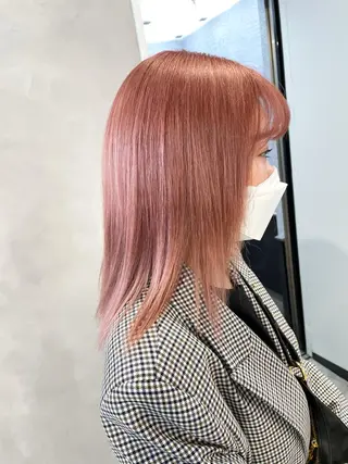 セミロング カラー ブロンド×ハイトーン ／遠藤将太のヘアスタイル