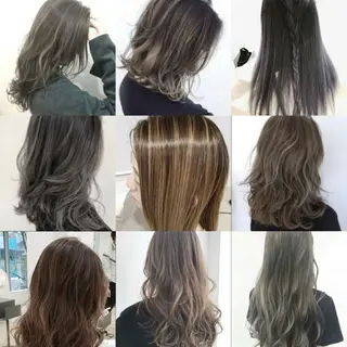 セミロング カラー ふみや /バレイヤージュのヘアスタイル