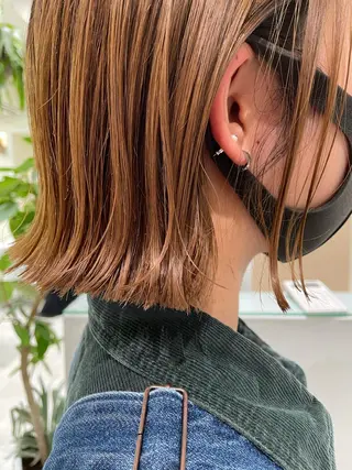 ショート ボブ/インナーカラー /眉毛/Miyuのヘアスタイル