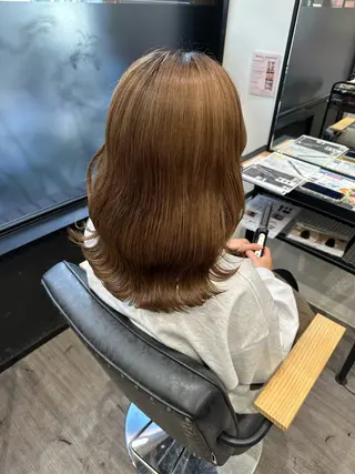 ミディアム 艶髪レイヤー上田 紗也🇰🇷💗のヘアスタイル