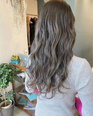 セミロング カラー パーマ OVER→三軒茶屋 /縮毛矯正・髪質改善のヘアスタイル