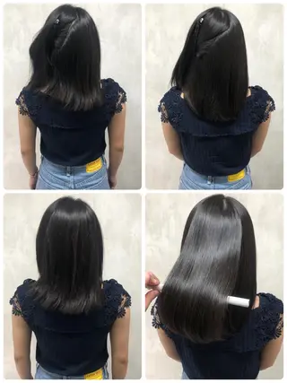 ミディアム 満足度⭕️縮毛矯正師 谷口にお任せを👍のヘアスタイル