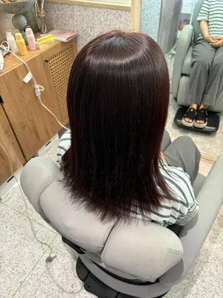 ミディアム カラー 暖色カラー/ パリジェンヌ💟みくのヘアスタイル