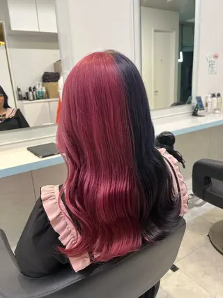 セミロング カラー ブリーチカラー 🩵MIZUKIのヘアスタイル