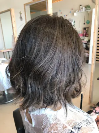 セミロング カラー 関口 友行のヘアスタイル