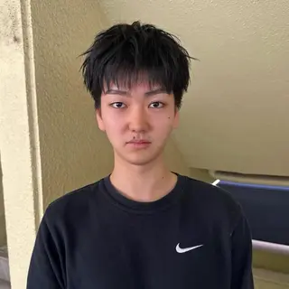 ショート メンズ センターパート 田形清流のヘアスタイル