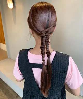 ロング カラー ブリーチ/アレンジ 天満/chihiroのヘアスタイル