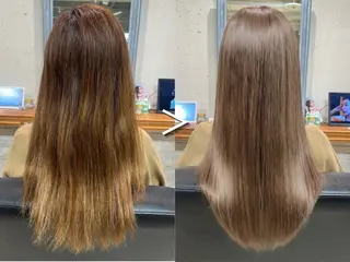 ロング 髪質改善/艶カラー 縮毛矯正/晴のヘアスタイル