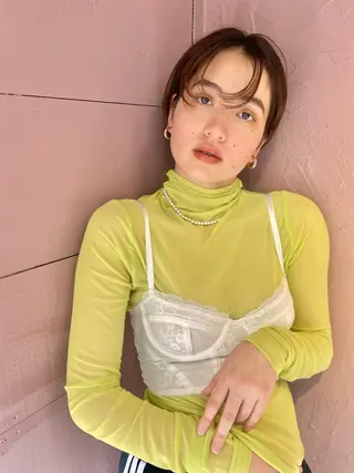 ショート 透明感カラー 🦋AYAのヘアスタイル