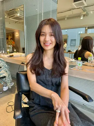 セミロング パーマ SHEA+所属・今村 圭佑のヘアスタイル