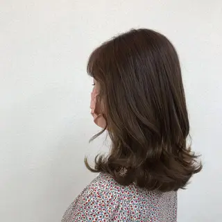 ミディアム 松本平太郎美容室大宮店所属・もりたみかこ 美容師お休み中のヘアスタイル