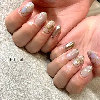 ミディアム pllia beautyのネイルデザイン