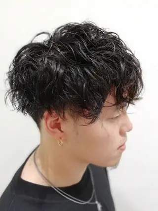 メンズ パーマ ミディアム Ash 店長 木村 和人のヘアスタイル