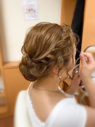 セミロング ヘアアレンジ 竹野 実優のヘアスタイル