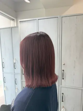 セミロング ピンク・ラベンダー/ レイヤー/NANAのヘアスタイル