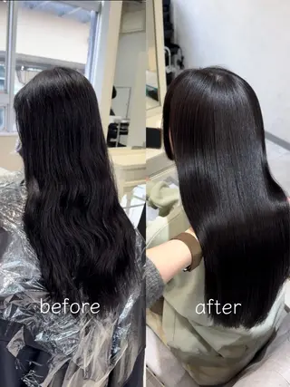 ロング 神戸で縮毛矯正/髪質 改善/お任せくださいのヘアスタイル