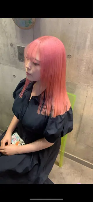 セミロング カラー ハイトーン/メンズ/ ウルフ特化   小松のヘアスタイル