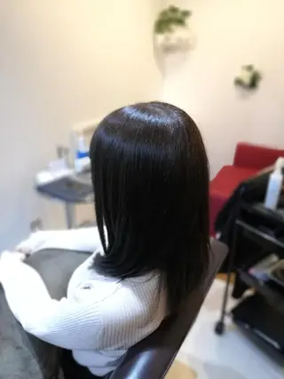 セミロング カラー 北林 弘展のヘアスタイル