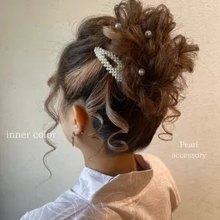 ミディアム ヘアアレンジ charm《銀座》 ヘアセット/縮毛矯正のヘアスタイル