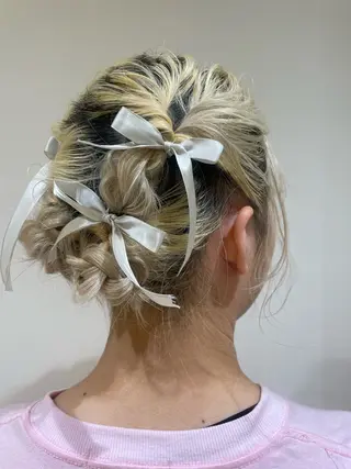 ショート ヘアアレンジ 韓国ヘアメイク🎀/ 縮毛矯正✨山本媛香のヘアスタイル