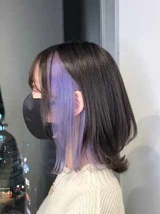 ミディアム カラー ヘアアレンジ ｲﾝﾅｰｶﾗｰ屋さん 🫧伊藤拓実のヘアスタイル