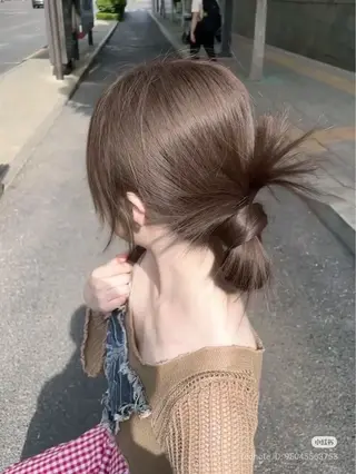 ロング カラー 透明感カラー グレージュ/あいのヘアスタイル