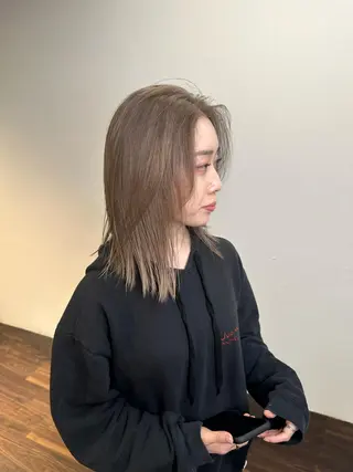 ミディアム カラー ワンホンヘア ケラチン/Kaitoのヘアスタイル