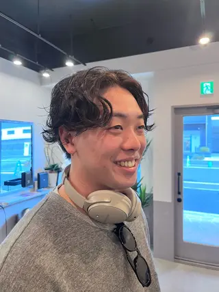 ミディアム パーマ メンズ dogstar小林諒 レイヤー/パーマのヘアスタイル