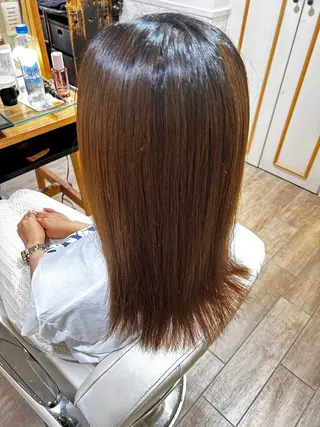 セミロング ハイトーン/カラー/ ヘアセット/松田健佑のヘアスタイル