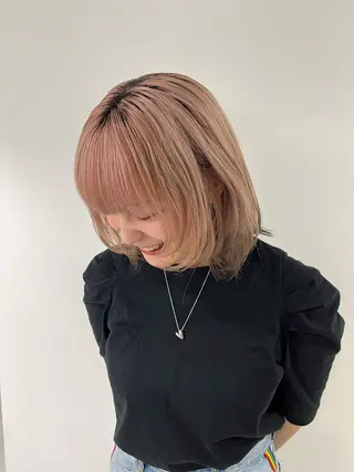 ミディアム カラー モテヘア/グレージュ /ボブ/前原汐🎐のヘアスタイル