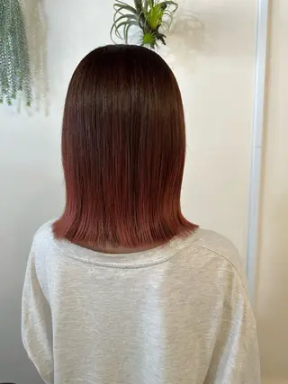 カラー Sherry/R 三川町　木村祐里奈のヘアスタイル