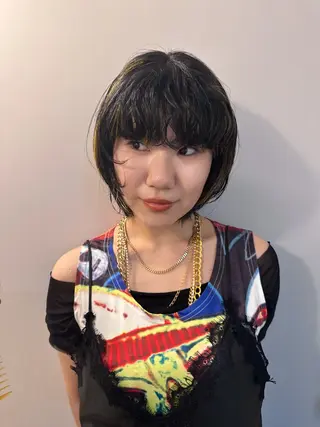 ショート カラー パーマ ヘアアレンジ メンズ casey mayuのヘアスタイル