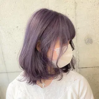 ミディアム カラー youres hair 髪質改善トリートメント&ヘッドスパ  新宿三丁目店【ユアーズヘア】所属・🦋透明感カラー 👑NODOKA🦋のヘアスタイル